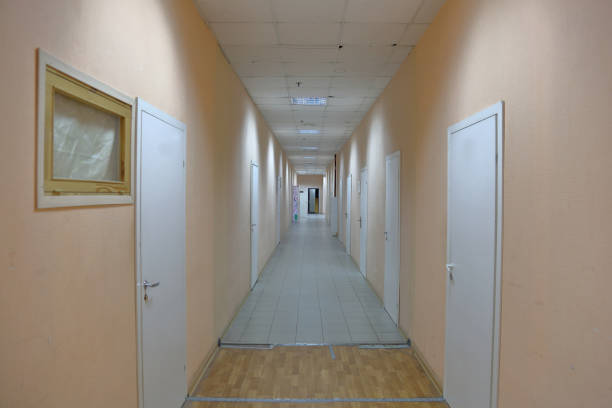 istock Long corridor in the office 1139429173