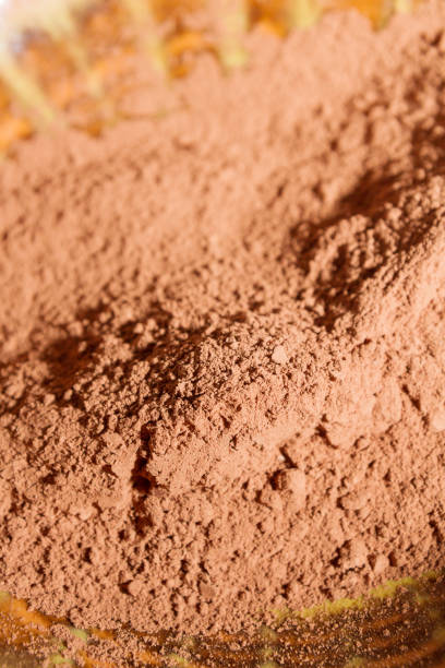 istock Dry cocoa powder poured into a brown ceramic plate 1139431551