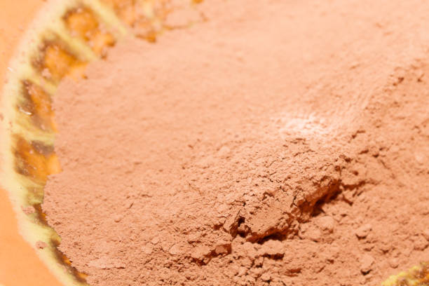 istock Dry cocoa powder poured into a brown ceramic plate 1139431562
