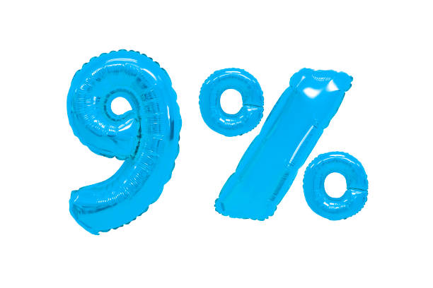 istock nine percent from blue color balloons 1139432558