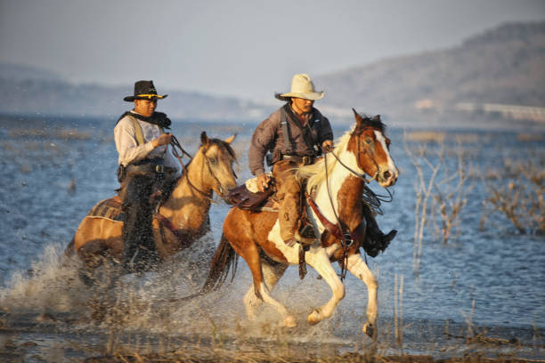 istock People Riding Horses In Lake 1139432764