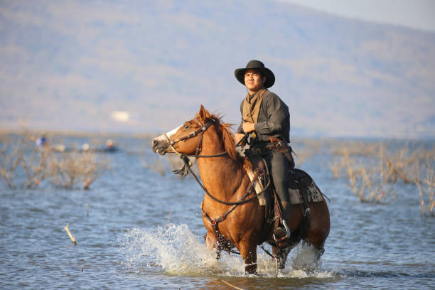 Riding Horses in the Water
