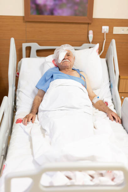 istock Senior man in hospital bed 1139435225