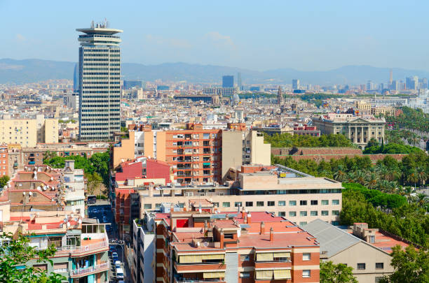 istock Beautiful top view on Barcelona, Spain 1139435239