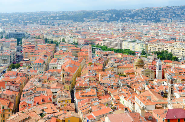 istock Beautiful panoramic top view on Nice, Cote d'Azur, France 1139435290