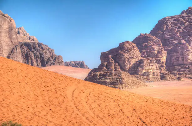 Photo of View of a sand dune at Wadi Rum, Jordan