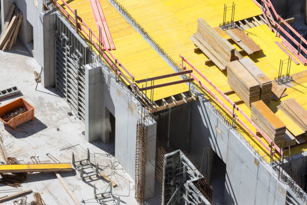slab_formwork slab formwork on construction site concrete in formwork stock pictures, royalty-free photos & images