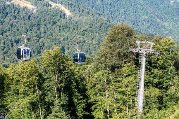 istock Mountain cableway. Sunny summer day. 1139441513