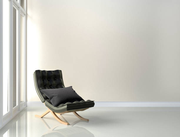 istock Living Room interior with armchair on white background. 3d rendering. 1139441610