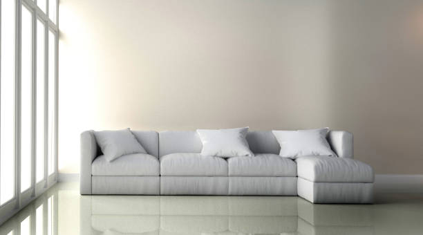 istock Living Room interior with armchair on white background. 3d rendering. 1139441649