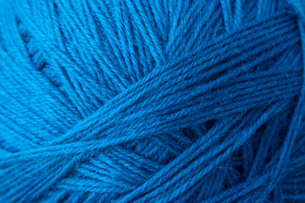 istock Blue yarn clew close up texture. Blue wool background 1139442755