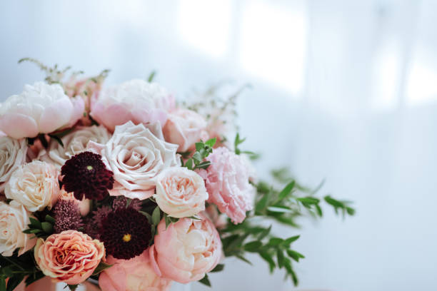 istock Wedding flowers, bridal bouquet closeup. 1139442985