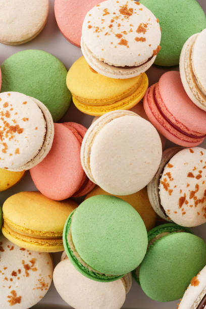 istock Heap of colorful macarons with various fillings. 1139450461