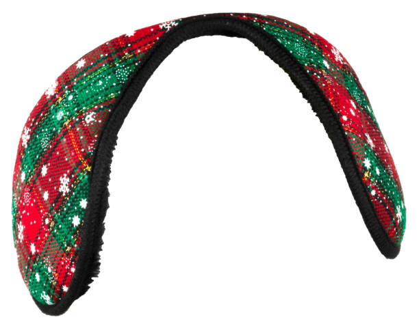 istock Winter earmuffs with Christmas design, isolated on white background 1139455519
