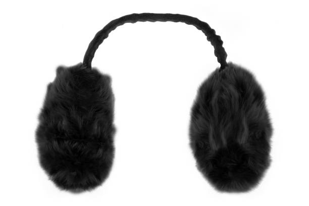istock Black winter earmuffs isolated on white background 1139455526