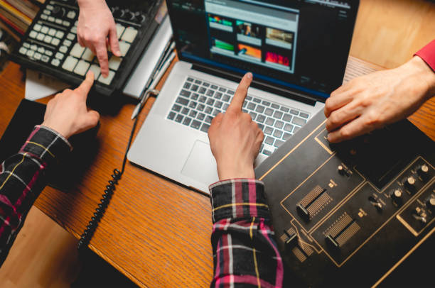 istock group of people working in sound recording studio or label 1139461813
