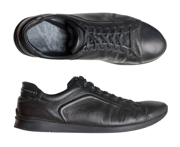 black leather shoe for men