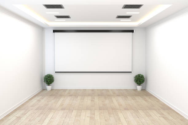 istock Office business - beautiful room -Conference room interior in white room. 3d rendering 1139463619