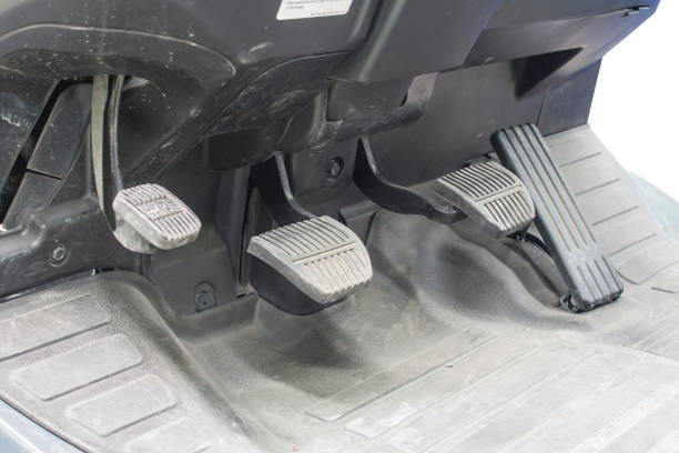 istock The brake pads and accelerator in forklift 1139466733