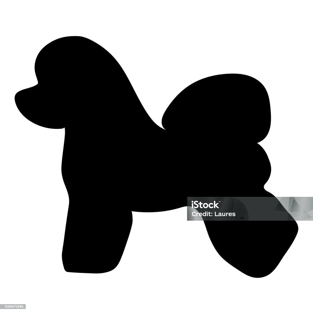 Dog breed Bichon Frise. Silhouette Dog breed Bichon Frise. Silhouette. Vector illustration Animal stock vector