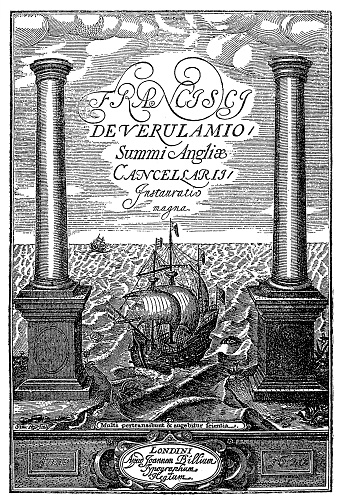 Illustration of a Facsimile of the title page of Francis Bacon's 1620 London published 