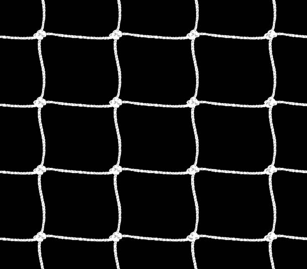 Seamless pattern of soccer goal net or tennis net vector art illustration