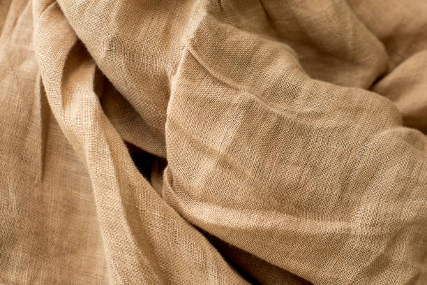istock natural fabric linen texture, beige color, unbleached material for design 1139472742