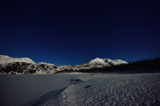 istock Night view at Alaska lake 1139472835