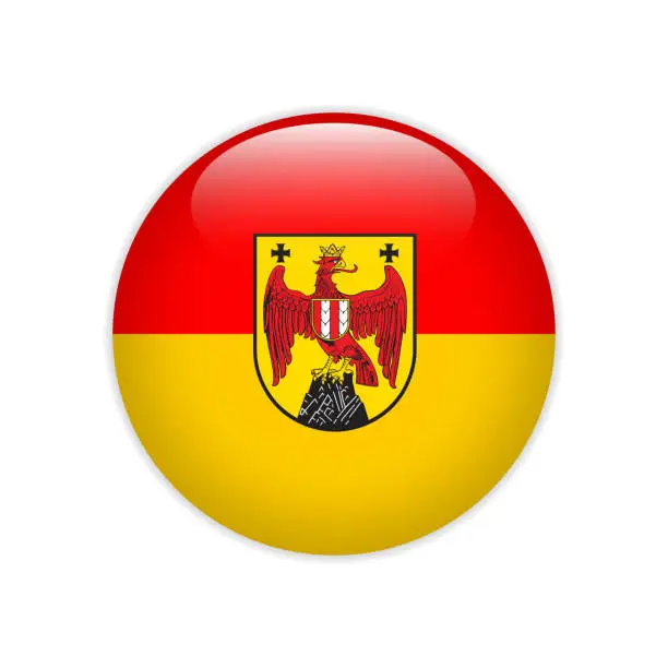 Vector illustration of Flag Burgenland button