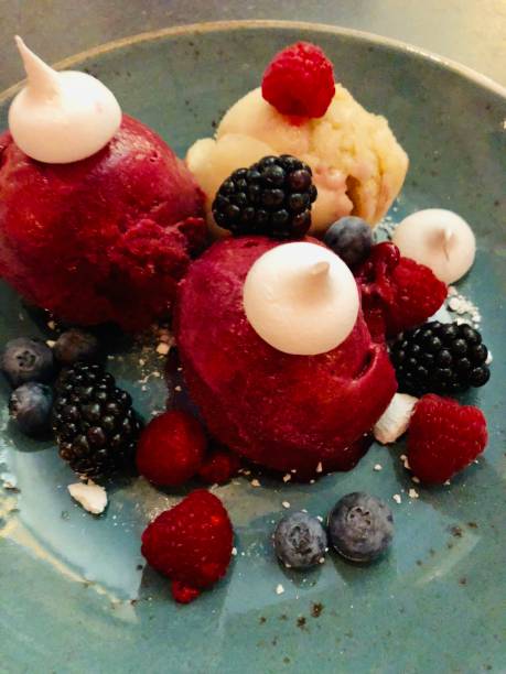 istock Ice cream and sorbets with berries 1139491076