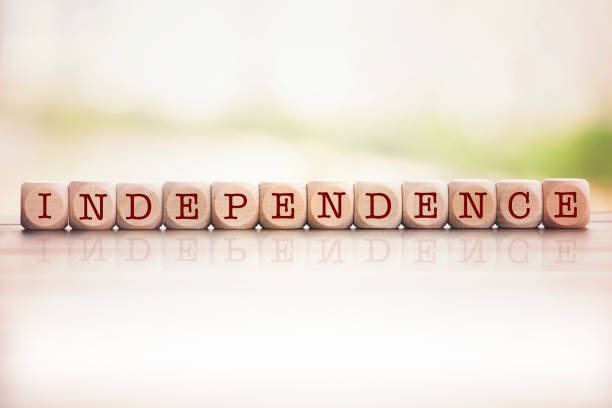 istock Independence written on cube wooden blocks. 1139491088