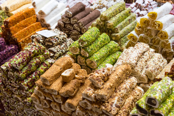 istock Different Type of Turkish Delights on Stall 1139491234