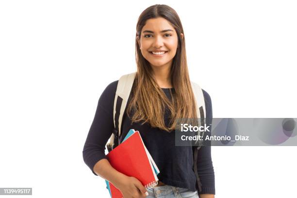 Facing My Future With Confidence Stock Photo - Download Image Now - Student, University Student, White Background