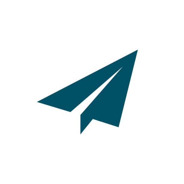 Paper airplane icon, send symbol – stock vector vector art illustration