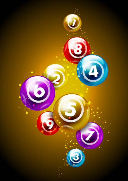 illustrations, cliparts, dessins animés et icônes de vecteur coloré loterie/bingo ball - snooker ball
