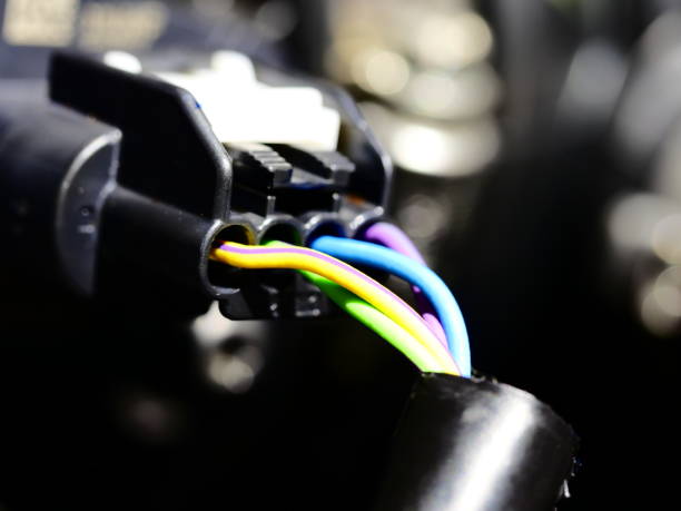 istock Electric wiring with Engine connector 1139500835