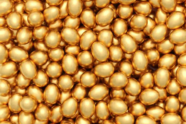 Photo of background of golden eggs