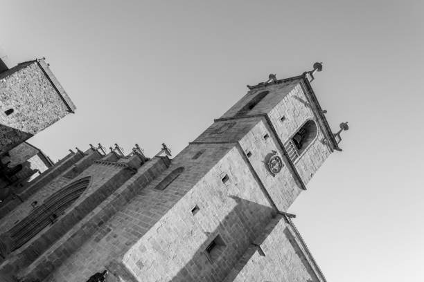 The Cathedral of Caceres (Spain) was built in the 15th century mixing gothic and Romanesque styles