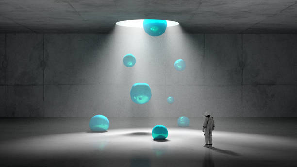 istock An astronaut standing in an underground concrete space 1139502396
