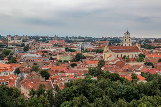 istock Panorama of Vilnius, Lithuania on a rainy day 1139504835