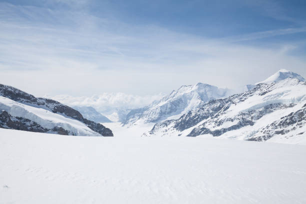 융프라우 요 흐 유럽의 꼭대기 - aletsch glacier 뉴스 사진 이미지