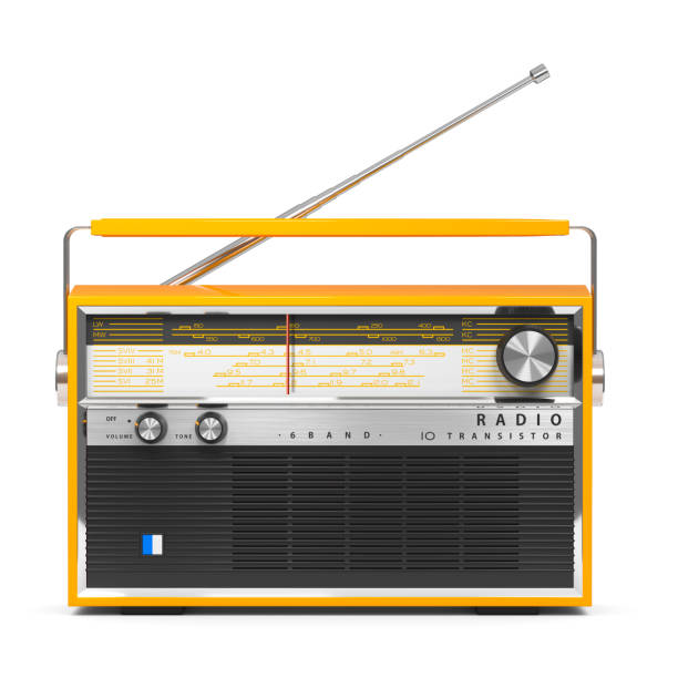 istock Portable transistor radio receiver front view. Isolated on white background 3d 1139509231