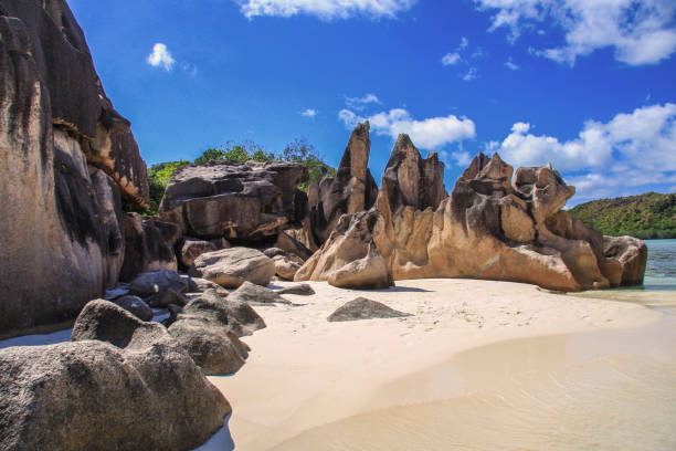 istock Beautiful seascape. Beach Source d'Argent at Seychelles. 1139510217