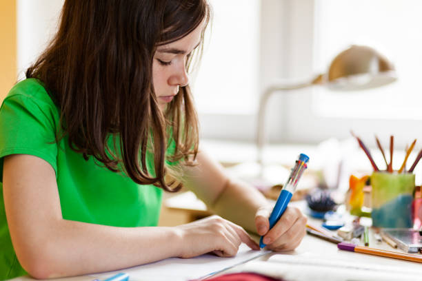 istock Girl learning at home 1139511493