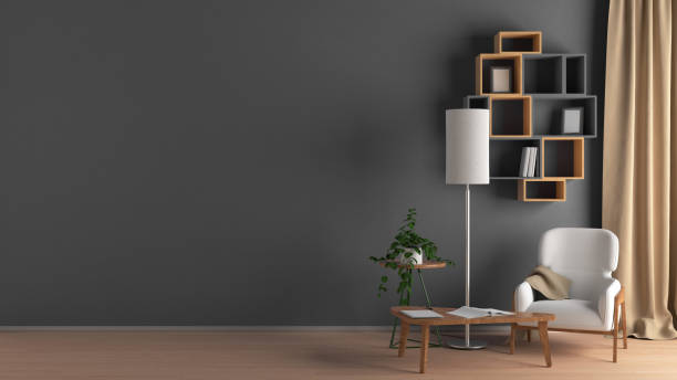 istock Blank wall in living room interior mock up 1139514404