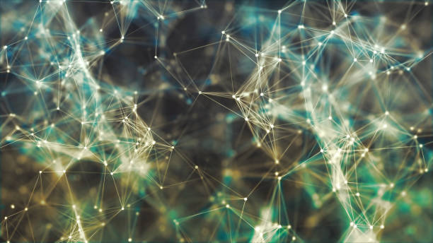 istock 3D rendering of abstract forms of plexus, points and light rays with points of light 1139520529