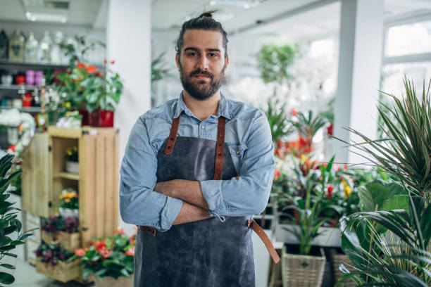 istock Handsome male florist portrait 1139527678