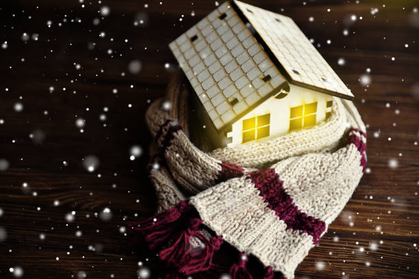 environmentally friendly warm home wrapped in a soft comfortable scarf