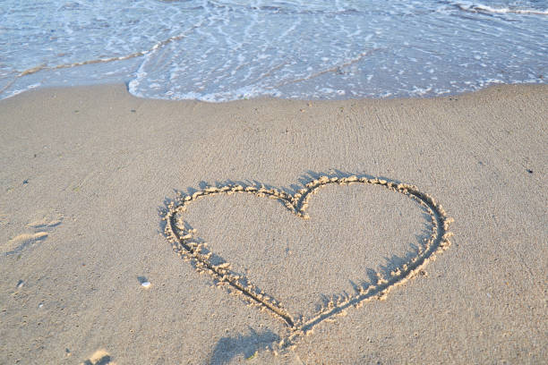 istock Love message on the beach sand - vacation and travel concep 1139529241