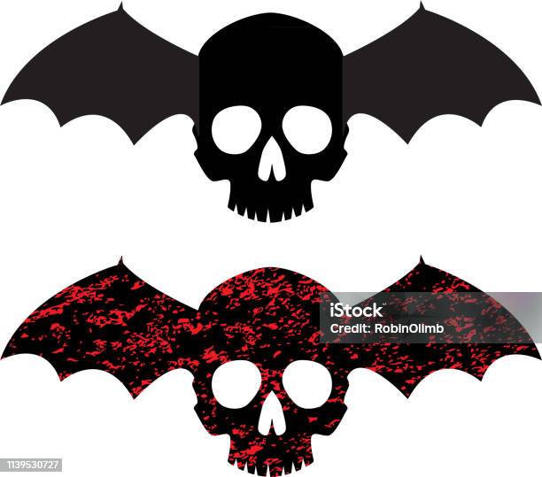 Bat Skull Icons Stock Illustration - Download Image Now - Bat - Animal, Vector, Animal Body Part